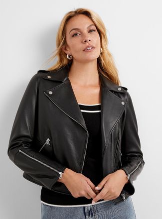 Hugo boss leather jacket best sale