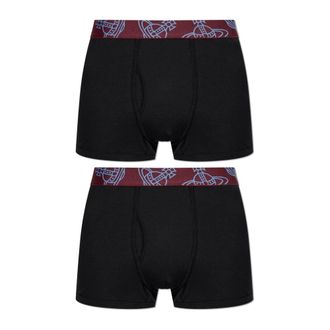 Vivienne Westwood Twee-pack boxershorts - Heren - Onderbroek - Zwart - S - Ondergoed
