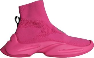 Dolce & Gabbana Pink Logo Print Slip On Socks Sneakers Mens Shoes