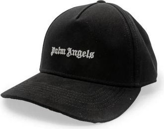 Palm Angels Classic Logo Cap - Heren - Petten - Zwart - ONE Size - Katoen - Accessoires