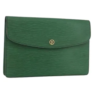 Louis Vuitton Pre-owned Clutches, female, Green, Size: ONE SIZE Pre-owned Vintage Epi Clutch Bag
