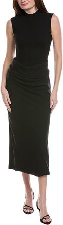 Lela Rose Cummerbund Wool-Blend Dress