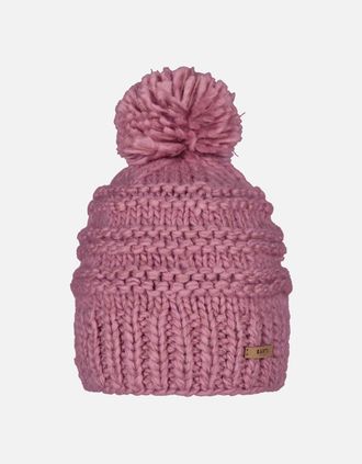 Barts Womens Barts Womens Jasmin Classic Hand Knit Knitted Bobble Hat - Pink - Size: ONE size
