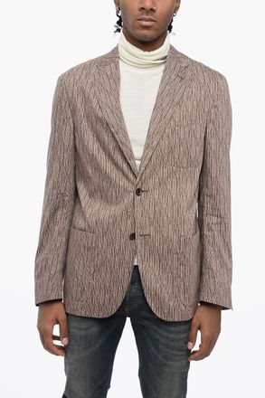 Corneliani ID Blazer Sfoderato in Misto Cotone con Tasche a Toppa Corneliani