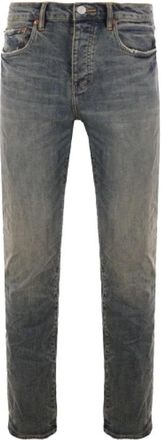 Purple Slim-Fit Denim Jeans in Indigo met Distressed Effect - Heren - Slim Fit Jeans - Blauw - W31 - Denim - Jeans
