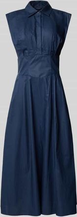 Guess Midikleid mit verdeckter Knopfleiste Modell CHERRY in Marine, Gr&ouml;&szlig;e XL
