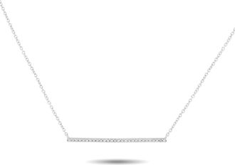 Luxury Bazaar 14K White Gold 0.10ct Diamond Necklace PN16759-W