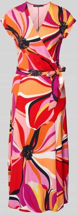 Betty Barclay Midikleid in Wickel-Optik mit seitlicher Bindung in Rot, Gr&ouml;&szlig;e 36