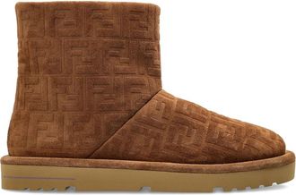 Fendi Embossed-FF Ankle Boots