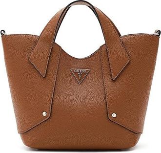 Guess Darcy Mini Tote Handbags Cognac, Polyurethane