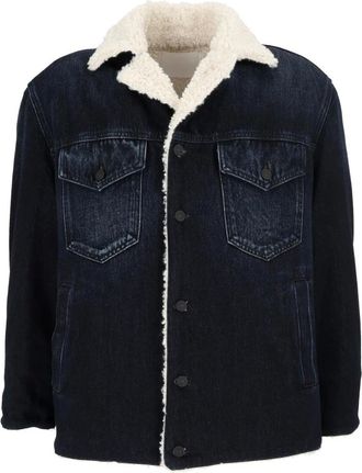 Dondup Oversized jas - Heren - Jassen - Blauw - Maat: 3XS Katoen