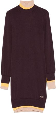 Fendi Dark Purple Wool Dress