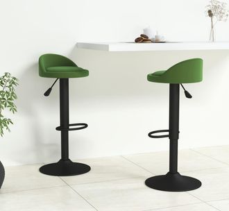 vidaXL Taburetes De Cocina 2 Unidades Terciopelo Verde Oscuro Vidaxl