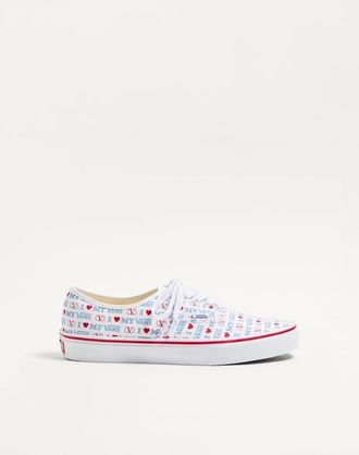 Valentino Garavani Valentino Garavani And Vans Low-Top Trainer In Valentino Vans Love Print Fabric