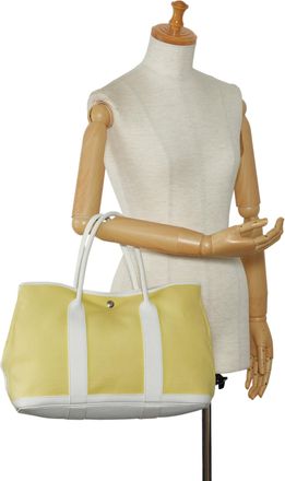 Herm&egrave;s Pre-owned Womens Canvas Tote Bag - Yellow Textile - One Size