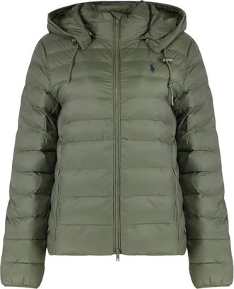 Polo Ralph Lauren Korte Jas Met Capuchon - Dames - Winterjassen - Groen - 2XL - Jassen