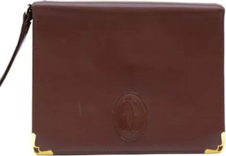 Cartier Pre-owned Clutches, female, Red, Size: ONE SIZE Pre-owned Leather clutches