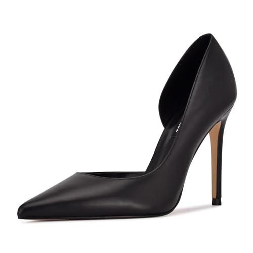 Escarpins Nine West Noirs à Bouts Pointus - Taille 8.5 - Talons Hauts Avec œillets - Occasion