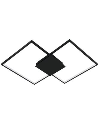 Eglo Eglo Milanius 1 Light Integrated Led Ceiling/Wall Light With Matte Black Finish