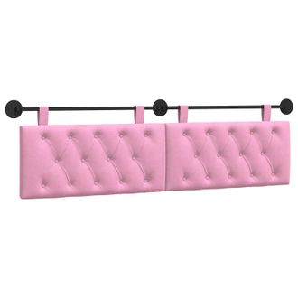 vidaXL Cabecero Colgante Rosa Tela Vidaxl