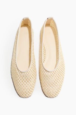 H&M Braided Ballet Flats in Cream at Nordstrom, Size 11