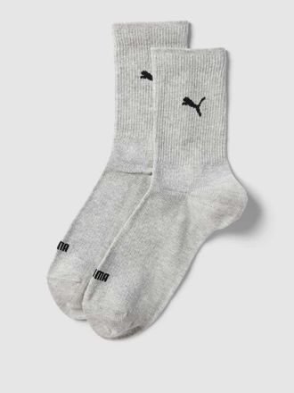 Puma Socken mit Label-Details im 2er-Pack in Silber Melange, Größe 35-38