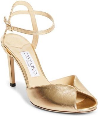 Jimmy Choo London Sacora Sandal in Gold at Nordstrom, Size 35.5