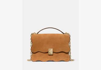 Kate Spade New York Deco Wavy Suede Chain Shoulder Bag