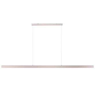 Beliani L&aacute;mpara Led Colgante Lineal De Metal 180 Cm Estilo Industrial Moderno Plateado Baddana