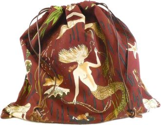 Loewe Bordeaux Purple Canvas Pouch (Pre-Owned)