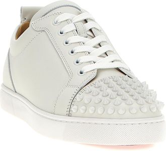 Christian Louboutin Mens White Calfskin Low Top Sneakers