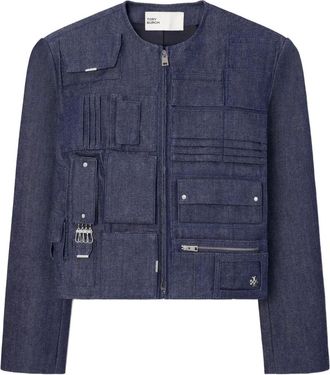 Tory Burch Denim jack met handtaszak - Blauw