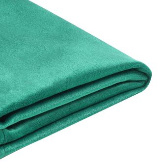 Beliani Funda Extra&iacute;ble Terciopelo Verde Oscuro Para Cama 140 X 200 Cm Fitou