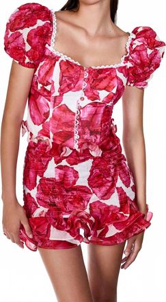 Charo Ruiz Ibiza Turma Short Mini Skirt In White Blossom