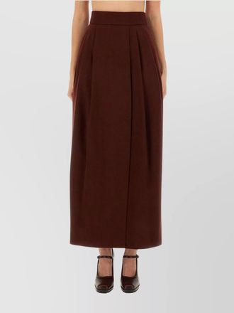 Max Mara high waisted pleated maxi skirt