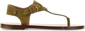 Isabel Marant Isabel Marant, Flat Sandals, female, Green, Size: 6 US Thong Sandals