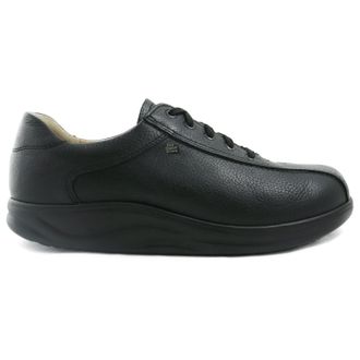 Finn Comfort Watford Leather Mens Lace Up Shoes - Black - Size:UK 10.5