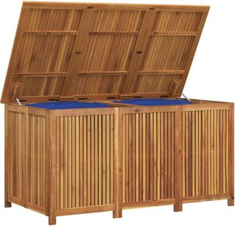 vidaXL Vidaxl - Caja de almacenaje de jardín madera maciza acacia 150x80x75 cm