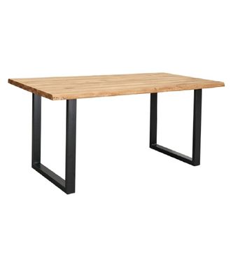 Home Heavenly Mesa comedor roble salvaje y patas metal u 160x90 cm