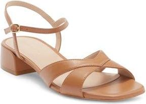 Stuart Weitzman Miami Block Heel Sandal in Tan at Nordstrom Rack, Size 7.5