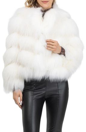 Gorski Genuine Shearling Jacket in Latte at Nordstrom, Size X-Small