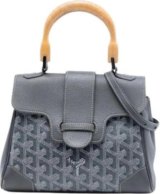 Goyard Pre-owned Mini Saigon - Dames - Vintage Handtas - Grijs - ONE Size - Leer - Vintage