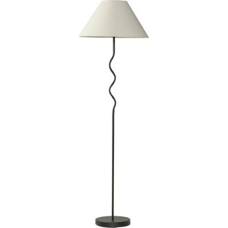 Brightech Squiggle 62 LED Modern Wavy Floor Lamp with Fabric Shade, Bulb Included in Classic Black at Nordstrom