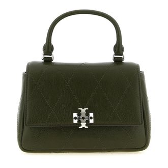 Tory Burch Tassen, Dames, Groen, ONE Size, Leer, Charlie Mini Handtas