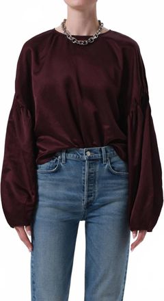Citizens Of Humanity Anika Top In Burgundy