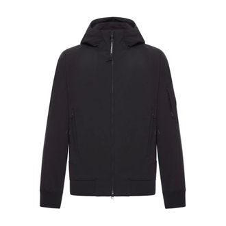 C.P. Company Light Jackets, male, Black, Size: 2XL Shell-R Hooded Jacket