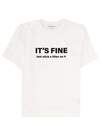 Victoria Beckham T-Shirt mit der Aufschrift Its Fine, Just Stick A Filter On It