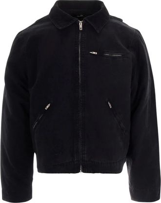 Represent Corduroy-kraag Denim Jacket - Heren - Spijkerjassen - Zwart - XL - Denim - Jassen