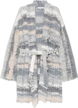 KANGRA Cardigan con frange - Grigio