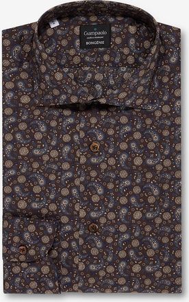 Giampaolo Leichtes Baumwollhemd mit Paisleyprint